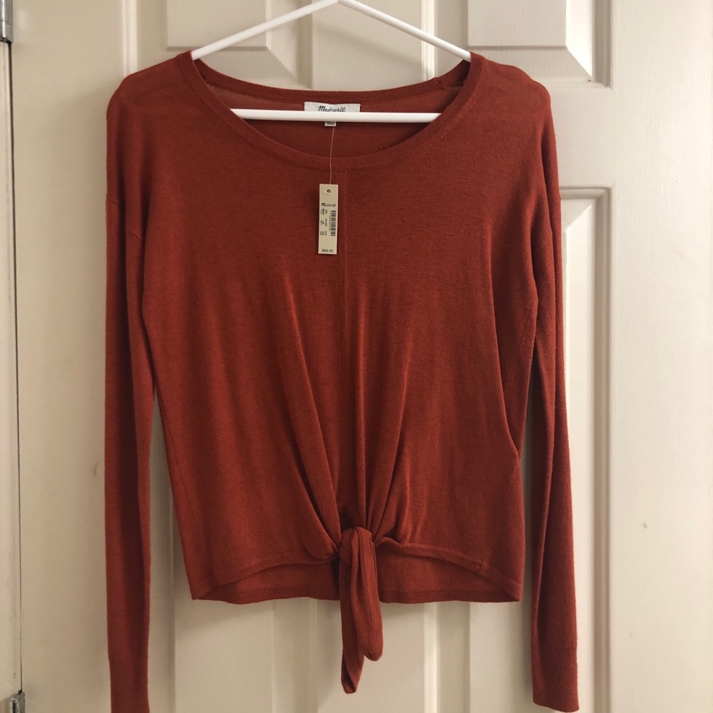 Madewell Tie Sweater NWT